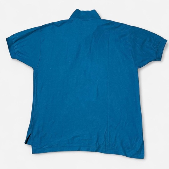 Vintage Levi’s Polo Shirt XL Teal Blue 80s Made in Korea - Picture 2 of 5